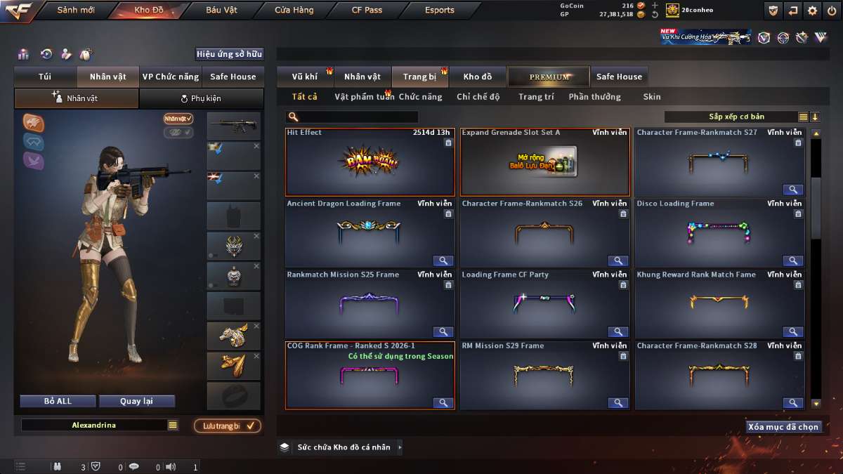 shop acc cf uy tin gia re